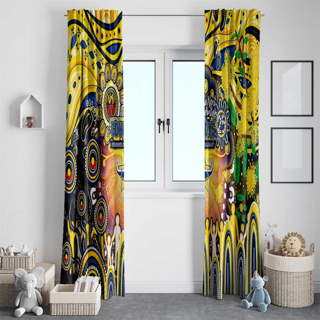 NAIDOC Week 2025 Cowboys Rugby Window Curtain Aboriginal Dot Painting