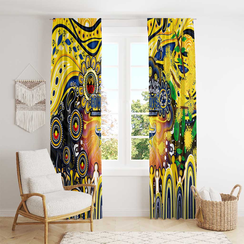 NAIDOC Week 2025 Cowboys Rugby Window Curtain Aboriginal Dot Painting