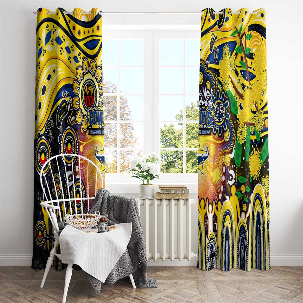 NAIDOC Week 2025 Cowboys Rugby Window Curtain Aboriginal Dot Painting