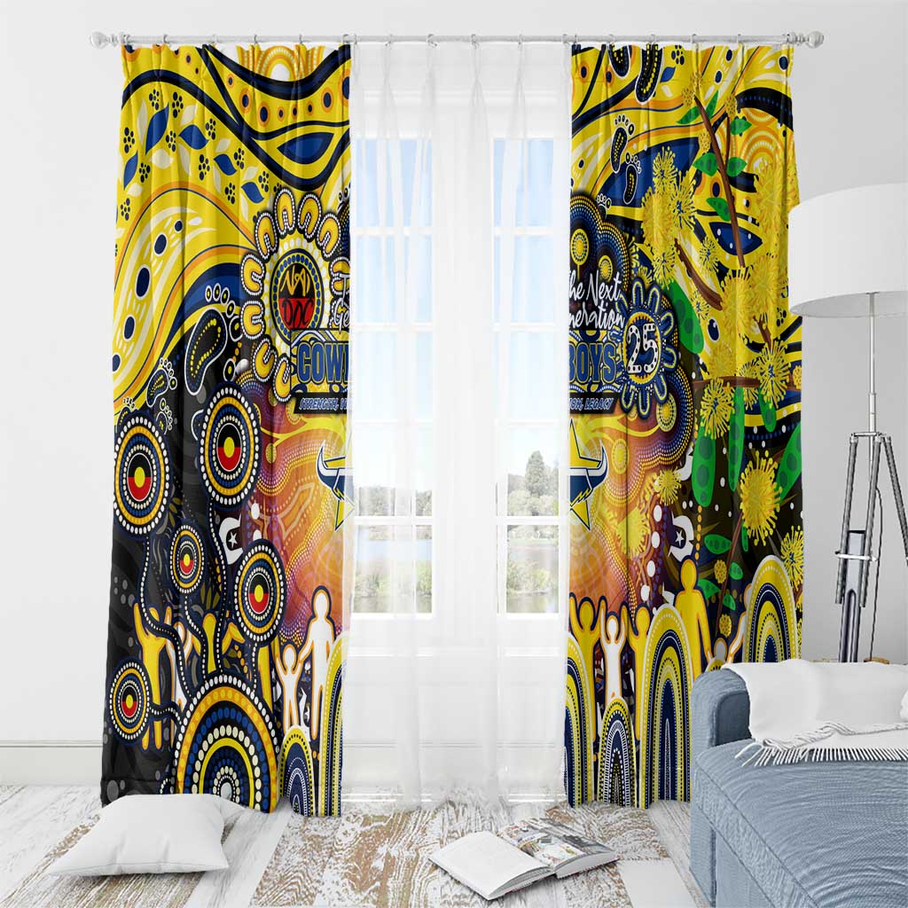 NAIDOC Week 2025 Cowboys Rugby Window Curtain Aboriginal Dot Painting