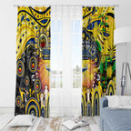 NAIDOC Week 2025 Cowboys Rugby Window Curtain Aboriginal Dot Painting