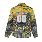 Personalised NAIDOC Week 2025 Cowboys Rugby Women Casual Shirt Aboriginal Dot Painting