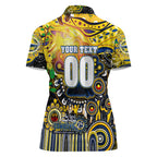 Personalised NAIDOC Week 2025 Cowboys Rugby Women Polo Shirt Aboriginal Dot Painting