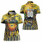 Personalised NAIDOC Week 2025 Cowboys Rugby Women Polo Shirt Aboriginal Dot Painting