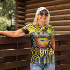 Personalised NAIDOC Week 2025 Cowboys Rugby Women Polo Shirt Aboriginal Dot Painting