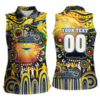 Personalised NAIDOC Week 2025 Cowboys Rugby Women Sleeveless Polo Shirt Aboriginal Dot Painting
