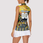 Personalised NAIDOC Week 2025 Cowboys Rugby Women Sleeveless Polo Shirt Aboriginal Dot Painting