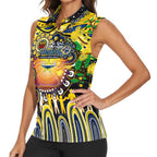 Personalised NAIDOC Week 2025 Cowboys Rugby Women Sleeveless Polo Shirt Aboriginal Dot Painting