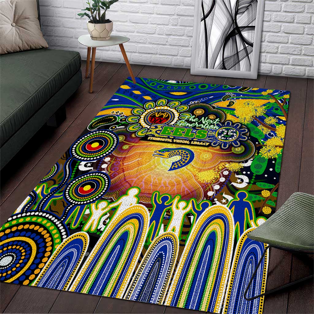 NAIDOC Week 2025 Eels Rugby Area Rug Aboriginal Dot Painting