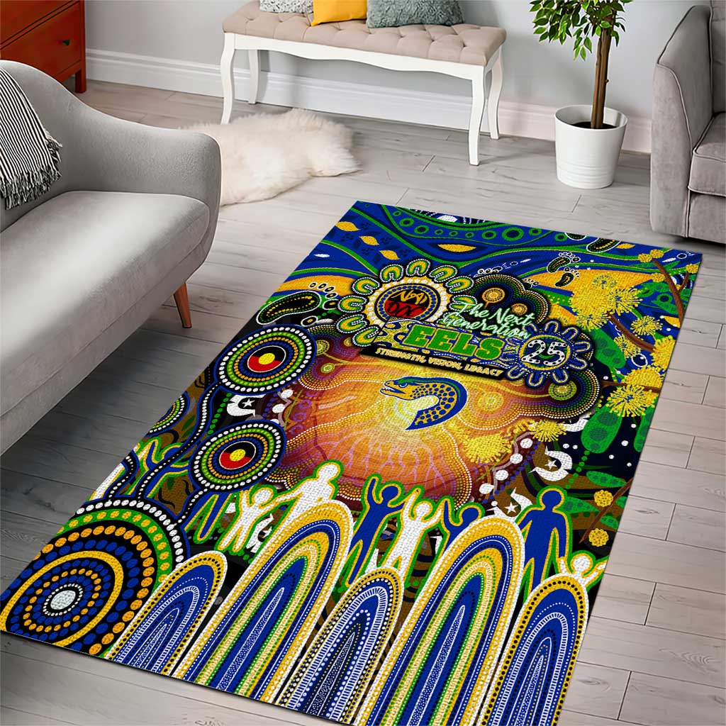 NAIDOC Week 2025 Eels Rugby Area Rug Aboriginal Dot Painting