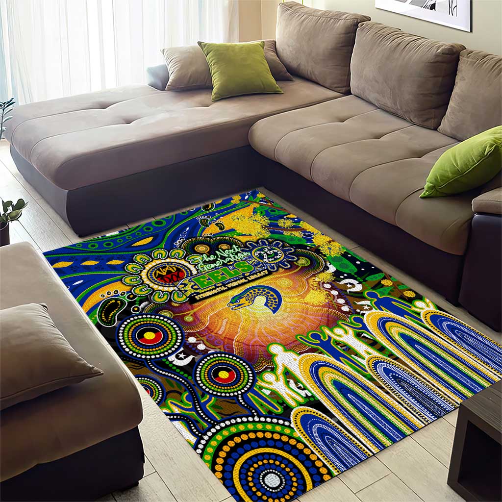 NAIDOC Week 2025 Eels Rugby Area Rug Aboriginal Dot Painting