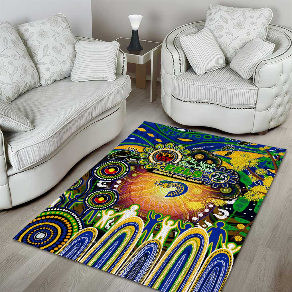 NAIDOC Week 2025 Eels Rugby Area Rug Aboriginal Dot Painting
