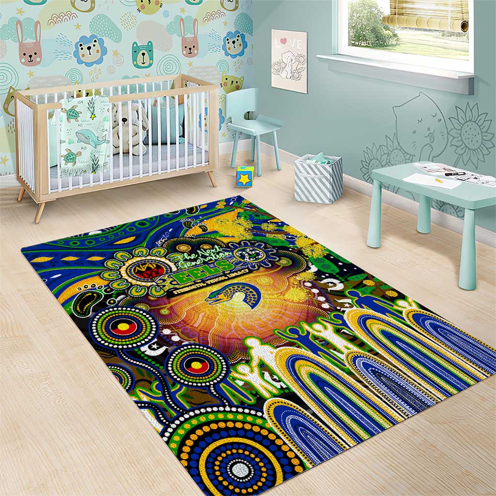 NAIDOC Week 2025 Eels Rugby Area Rug Aboriginal Dot Painting