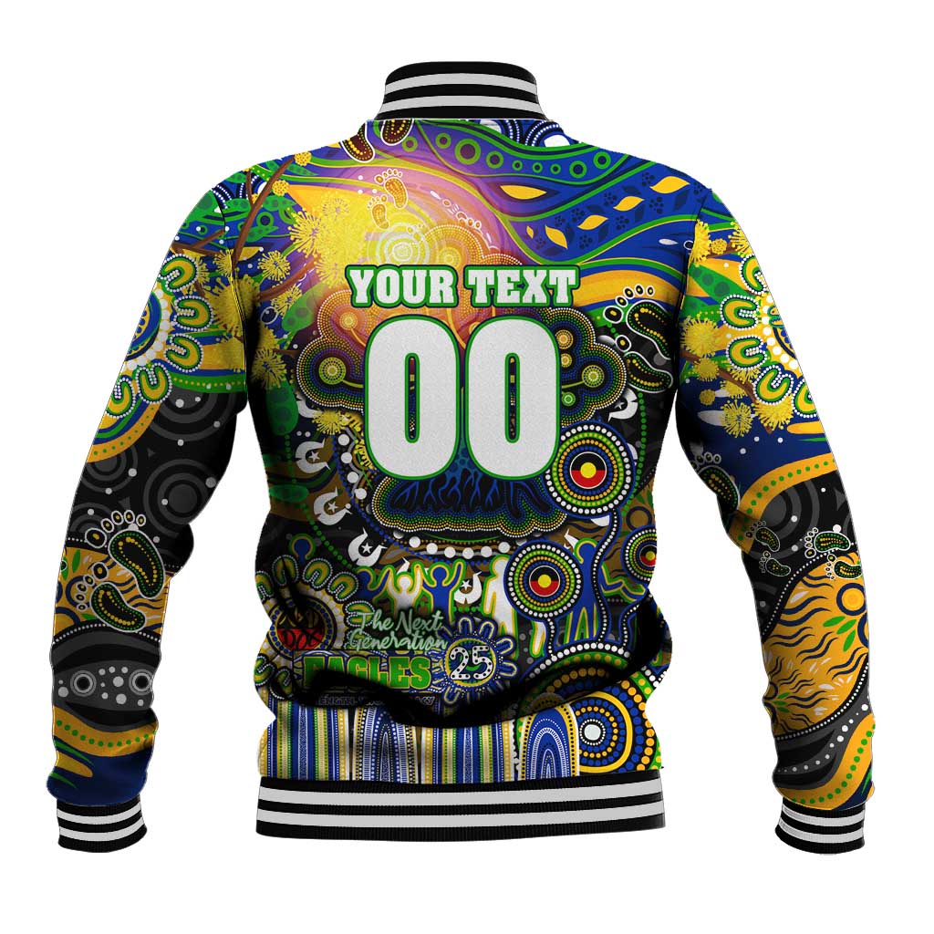 Personalised NAIDOC Week 2025 Eels Rugby Baseball Jacket Aboriginal Dot Painting