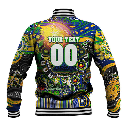 Personalised NAIDOC Week 2025 Eels Rugby Baseball Jacket Aboriginal Dot Painting