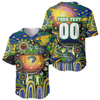 Personalised NAIDOC Week 2025 Eels Rugby Baseball Jersey Aboriginal Dot Painting