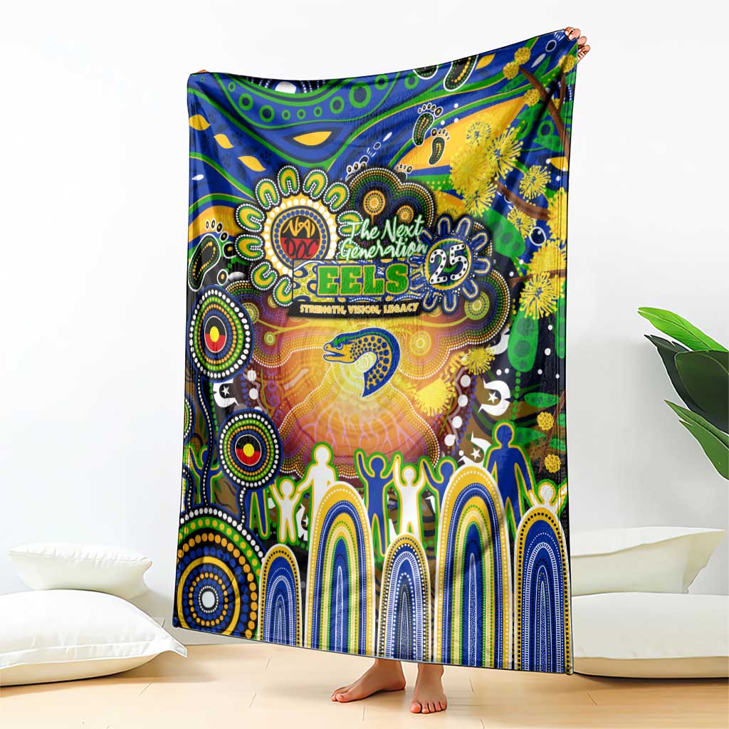 NAIDOC Week 2025 Eels Rugby Blanket Aboriginal Dot Painting