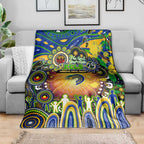 NAIDOC Week 2025 Eels Rugby Blanket Aboriginal Dot Painting