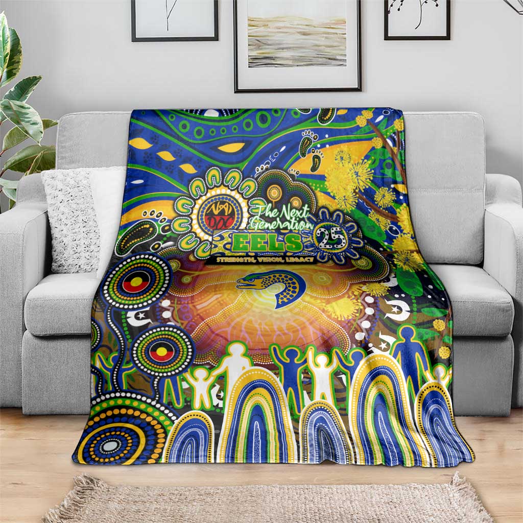 NAIDOC Week 2025 Eels Rugby Blanket Aboriginal Dot Painting