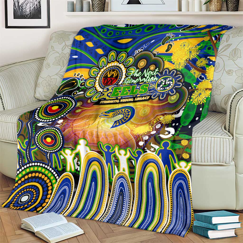 NAIDOC Week 2025 Eels Rugby Blanket Aboriginal Dot Painting