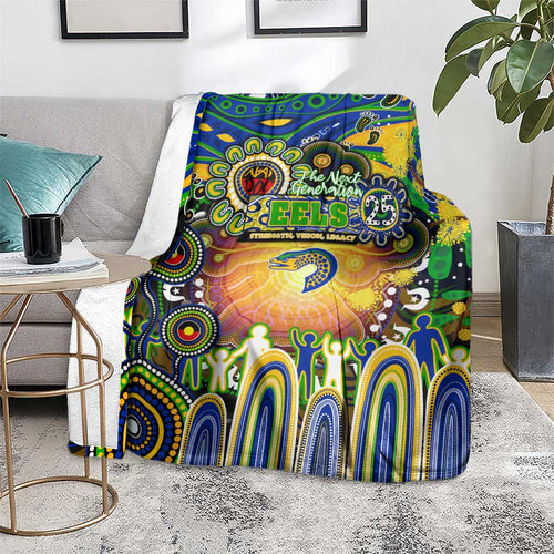 NAIDOC Week 2025 Eels Rugby Blanket Aboriginal Dot Painting