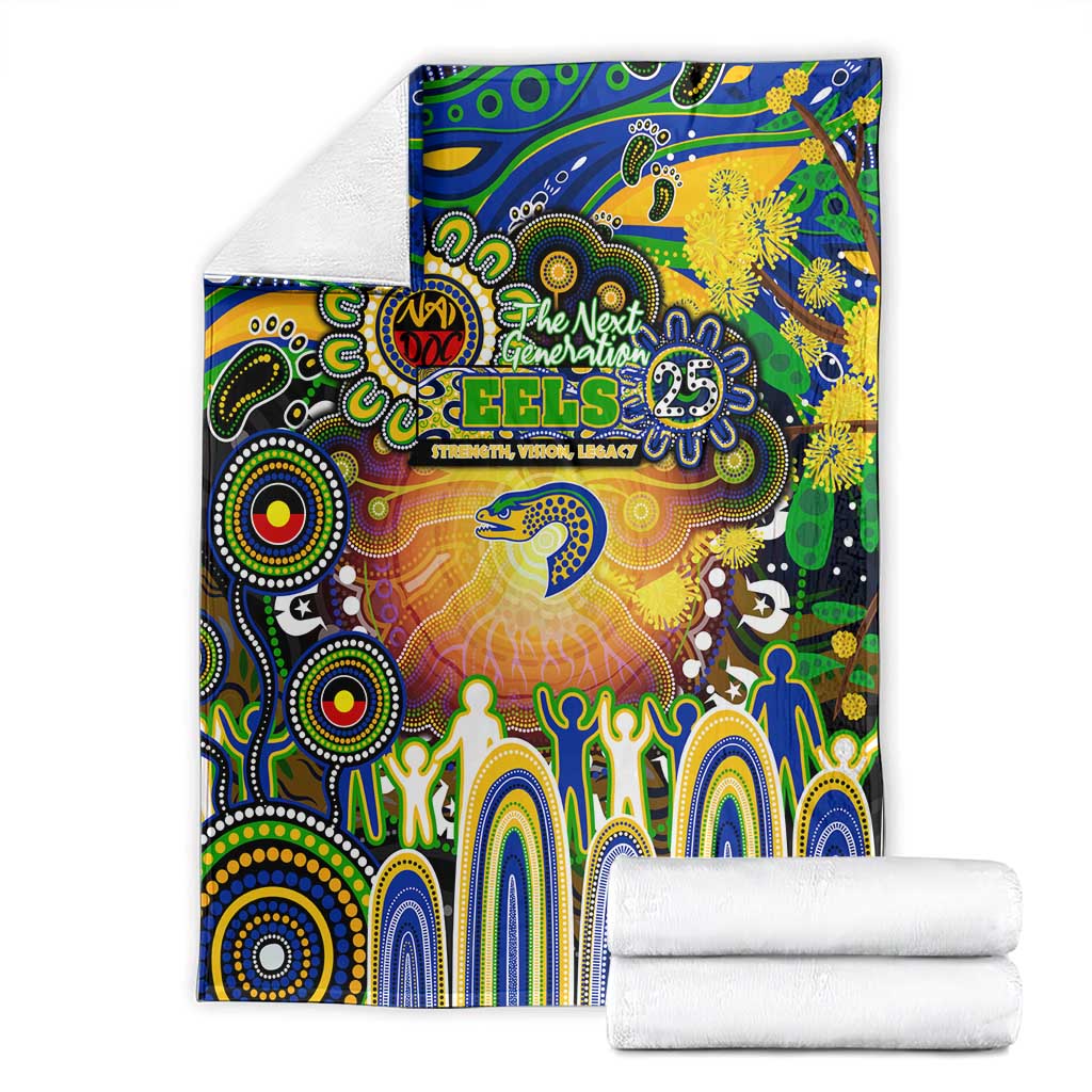 NAIDOC Week 2025 Eels Rugby Blanket Aboriginal Dot Painting