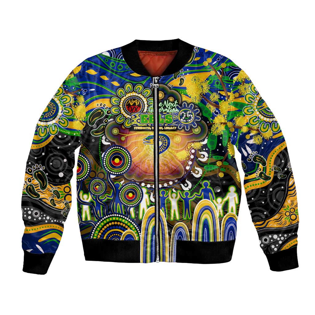 Personalised NAIDOC Week 2025 Eels Rugby Bomber Jacket Aboriginal Dot Painting