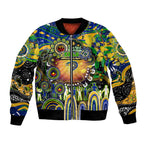 Personalised NAIDOC Week 2025 Eels Rugby Bomber Jacket Aboriginal Dot Painting