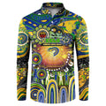Personalised NAIDOC Week 2025 Eels Rugby Button Sweatshirt Aboriginal Dot Painting