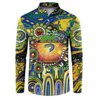 Personalised NAIDOC Week 2025 Eels Rugby Button Sweatshirt Aboriginal Dot Painting
