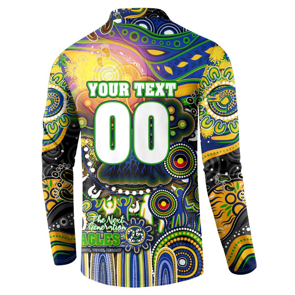Personalised NAIDOC Week 2025 Eels Rugby Button Sweatshirt Aboriginal Dot Painting