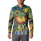 Personalised NAIDOC Week 2025 Eels Rugby Button Sweatshirt Aboriginal Dot Painting