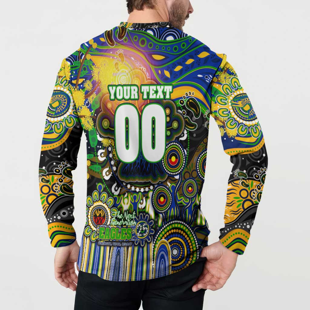 Personalised NAIDOC Week 2025 Eels Rugby Button Sweatshirt Aboriginal Dot Painting
