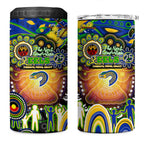 NAIDOC Week 2025 Eels Rugby 4 in 1 Can Cooler Tumbler Aboriginal Dot Painting