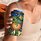 NAIDOC Week 2025 Eels Rugby 4 in 1 Can Cooler Tumbler Aboriginal Dot Painting