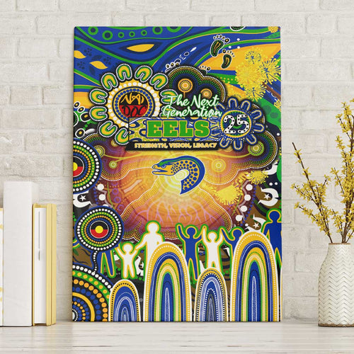 NAIDOC Week 2025 Eels Rugby Canvas Wall Art Aboriginal Dot Painting