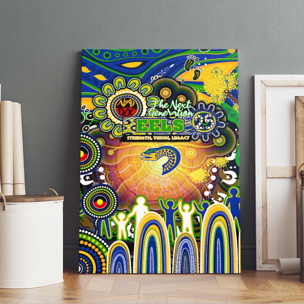 NAIDOC Week 2025 Eels Rugby Canvas Wall Art Aboriginal Dot Painting
