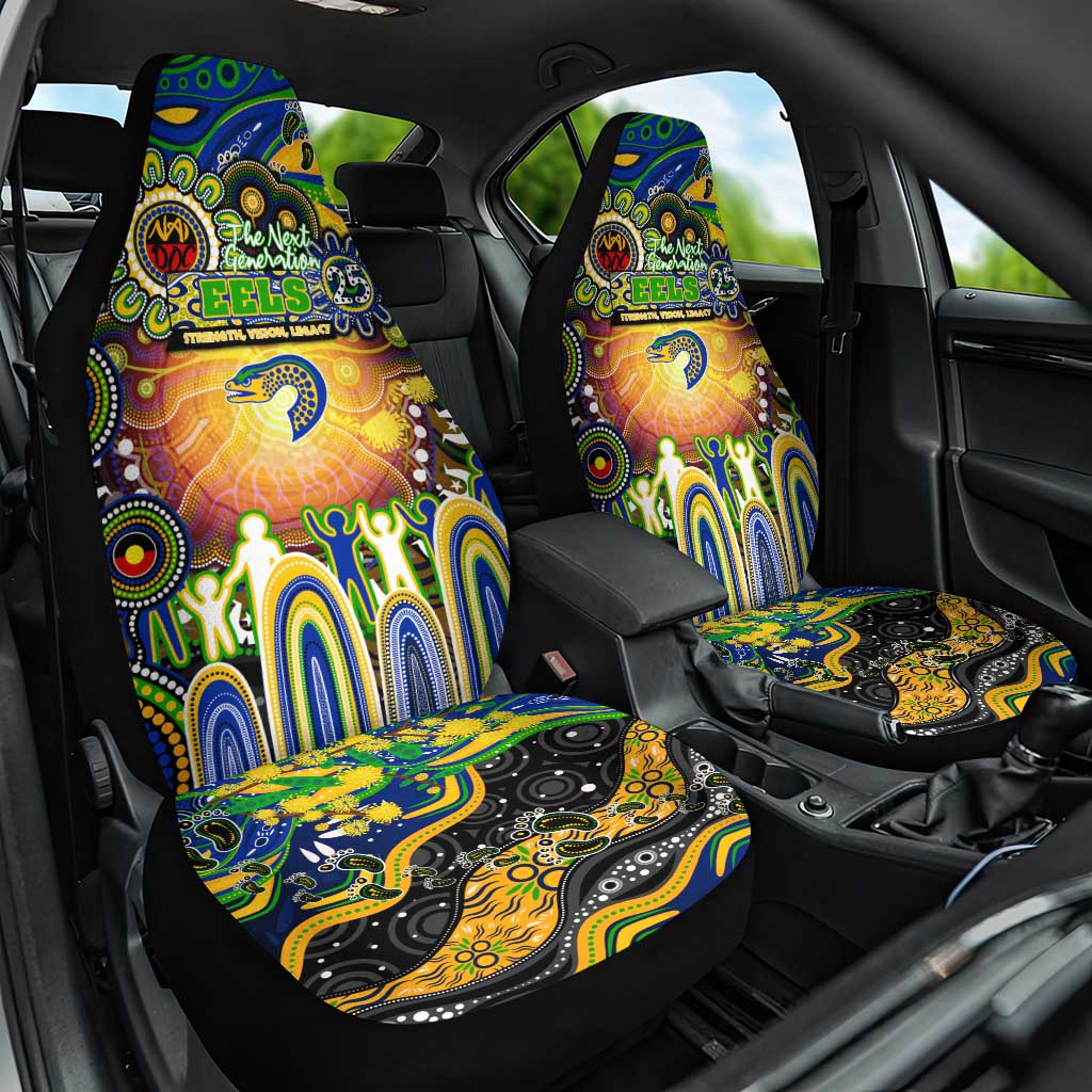 NAIDOC Week 2025 Eels Rugby Car Seat Cover Aboriginal Dot Painting