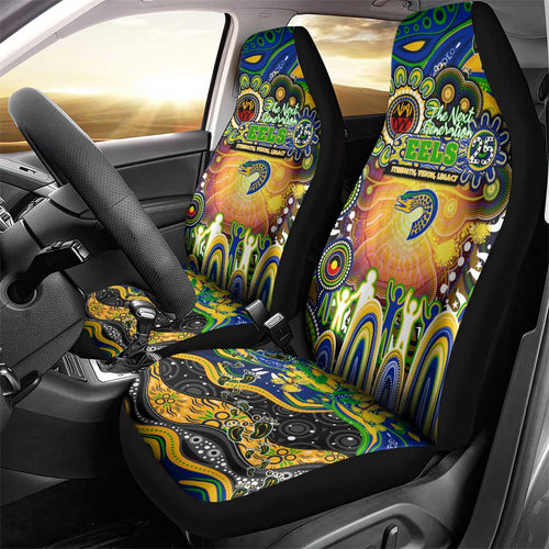 NAIDOC Week 2025 Eels Rugby Car Seat Cover Aboriginal Dot Painting