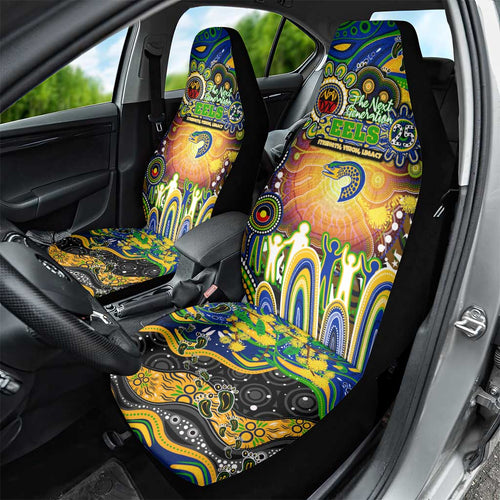 NAIDOC Week 2025 Eels Rugby Car Seat Cover Aboriginal Dot Painting