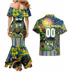 Personalised NAIDOC Week 2025 Eels Rugby Couples Matching Mermaid Dress and Hawaiian Shirt Aboriginal Dot Painting