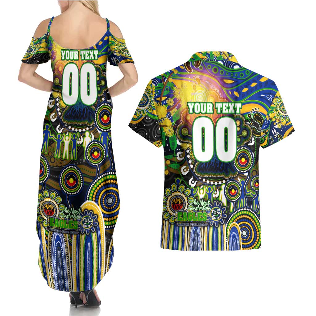 Personalised NAIDOC Week 2025 Eels Rugby Couples Matching Summer Maxi Dress and Hawaiian Shirt Aboriginal Dot Painting