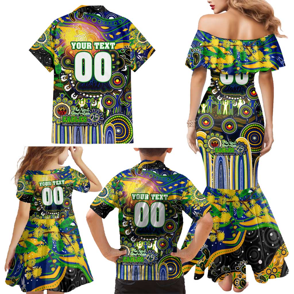 Personalised NAIDOC Week 2025 Eels Rugby Family Matching Mermaid Dress and Hawaiian Shirt Aboriginal Dot Painting
