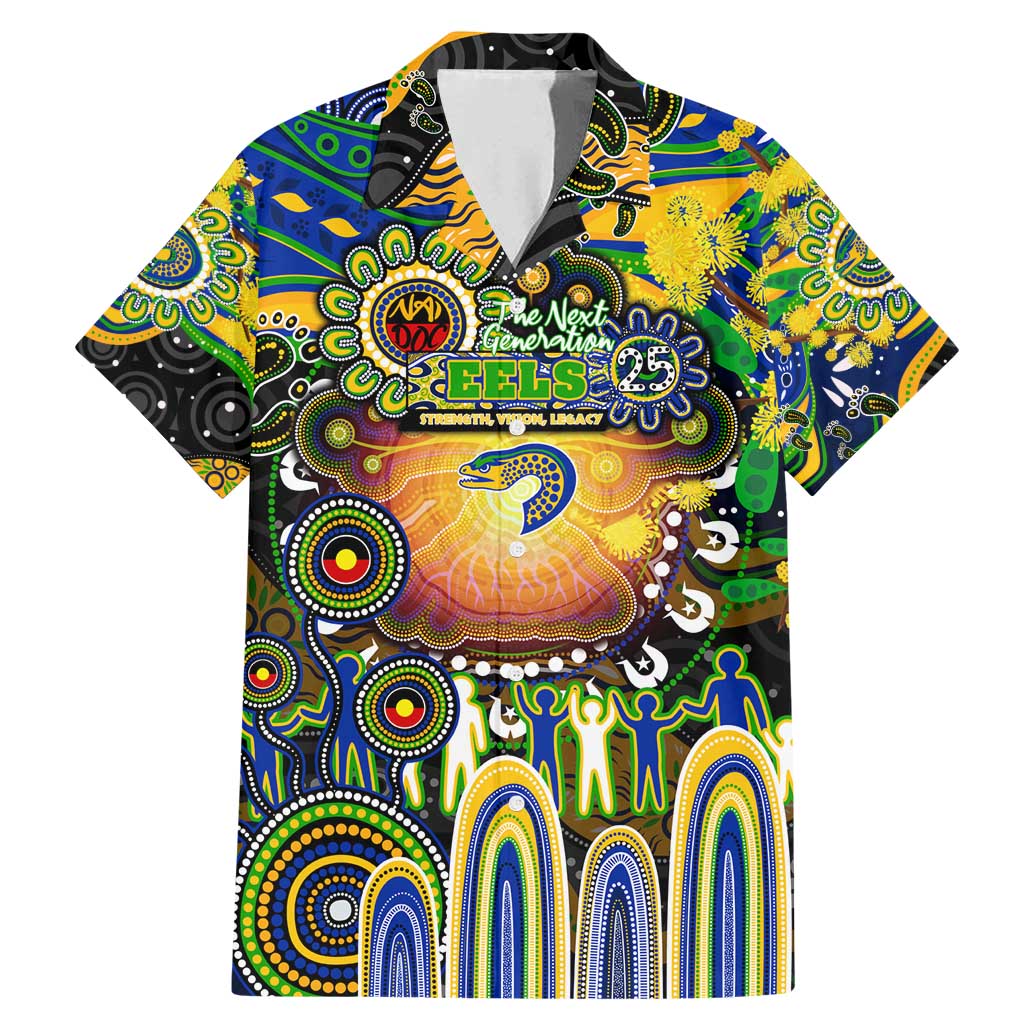 Personalised NAIDOC Week 2025 Eels Rugby Family Matching Mermaid Dress and Hawaiian Shirt Aboriginal Dot Painting