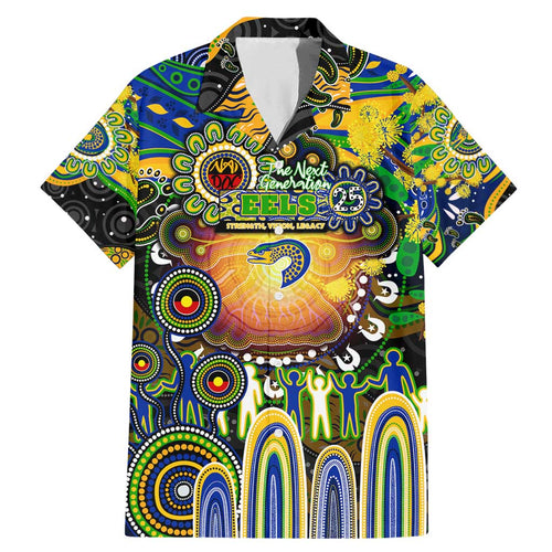 Personalised NAIDOC Week 2025 Eels Rugby Family Matching Mermaid Dress and Hawaiian Shirt Aboriginal Dot Painting