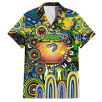 Personalised NAIDOC Week 2025 Eels Rugby Family Matching Off The Shoulder Long Sleeve Dress and Hawaiian Shirt Aboriginal Dot Painting