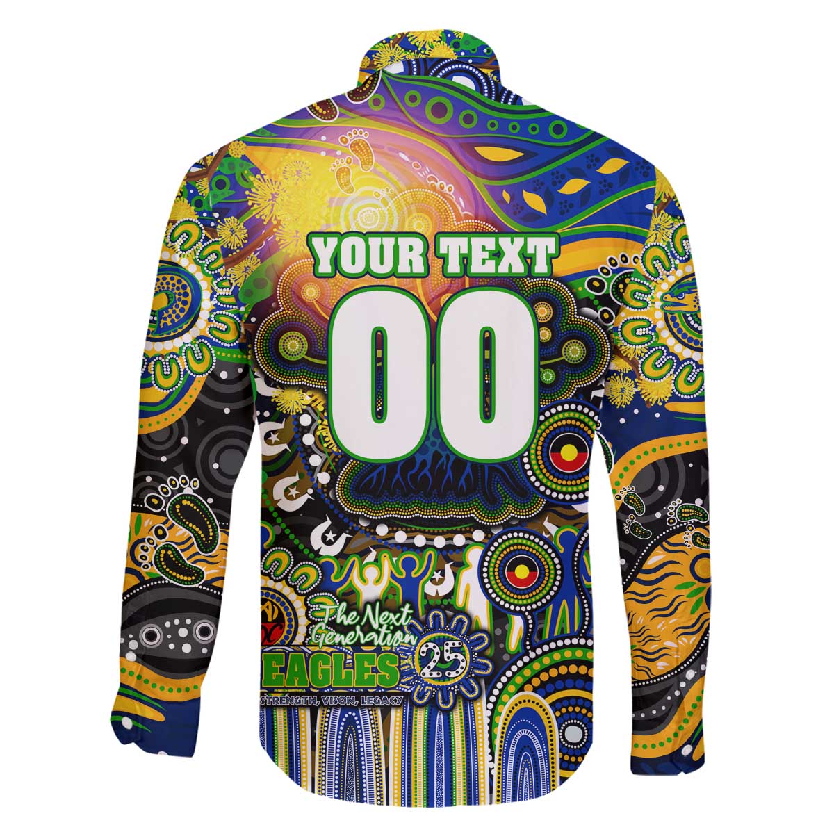 Personalised NAIDOC Week 2025 Eels Rugby Family Matching Off The Shoulder Long Sleeve Dress and Hawaiian Shirt Aboriginal Dot Painting