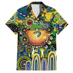 Personalised NAIDOC Week 2025 Eels Rugby Family Matching Off Shoulder Maxi Dress and Hawaiian Shirt Aboriginal Dot Painting
