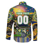 Personalised NAIDOC Week 2025 Eels Rugby Family Matching Off Shoulder Maxi Dress and Hawaiian Shirt Aboriginal Dot Painting