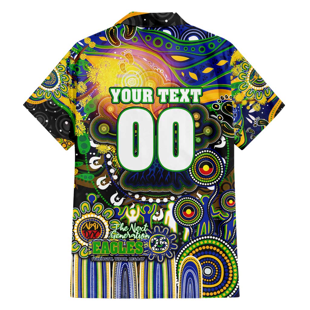 Personalised NAIDOC Week 2025 Eels Rugby Family Matching Off Shoulder Short Dress and Hawaiian Shirt Aboriginal Dot Painting